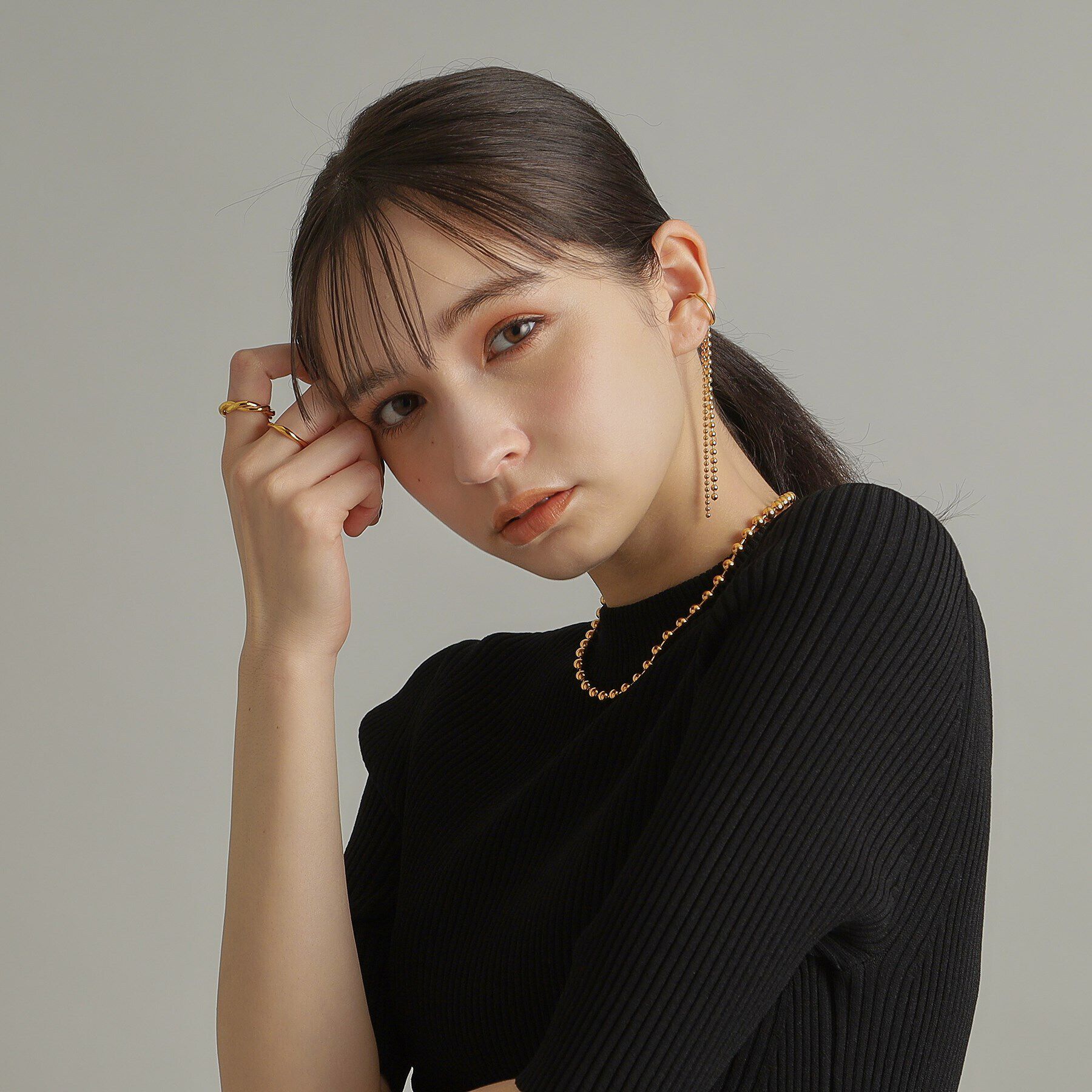 COCOSHNIK ONKITSCH「シルバー ボールチェーン イヤーカフ GP」|イヤーカフ|