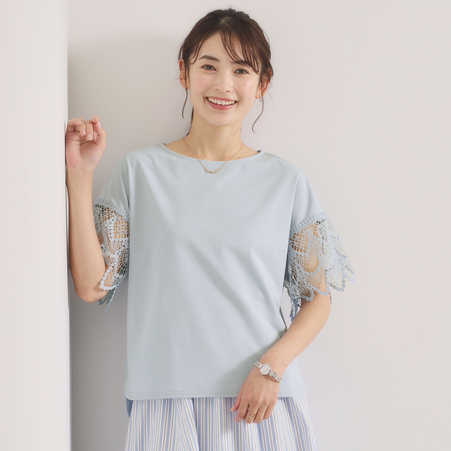 ITS&rsquo;DEMO「【冷感／速乾】袖レースプルオーバー」|Tシャツ・カットソー|