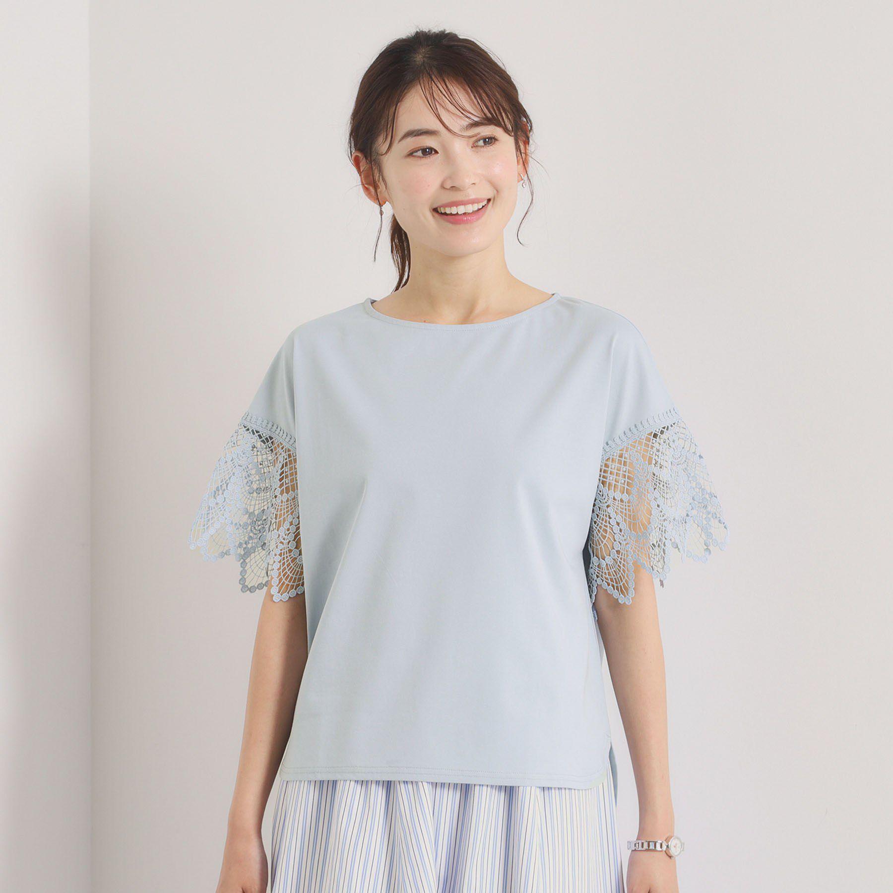ITS&rsquo;DEMO「【冷感／速乾】袖レースプルオーバー」|Tシャツ・カットソー|