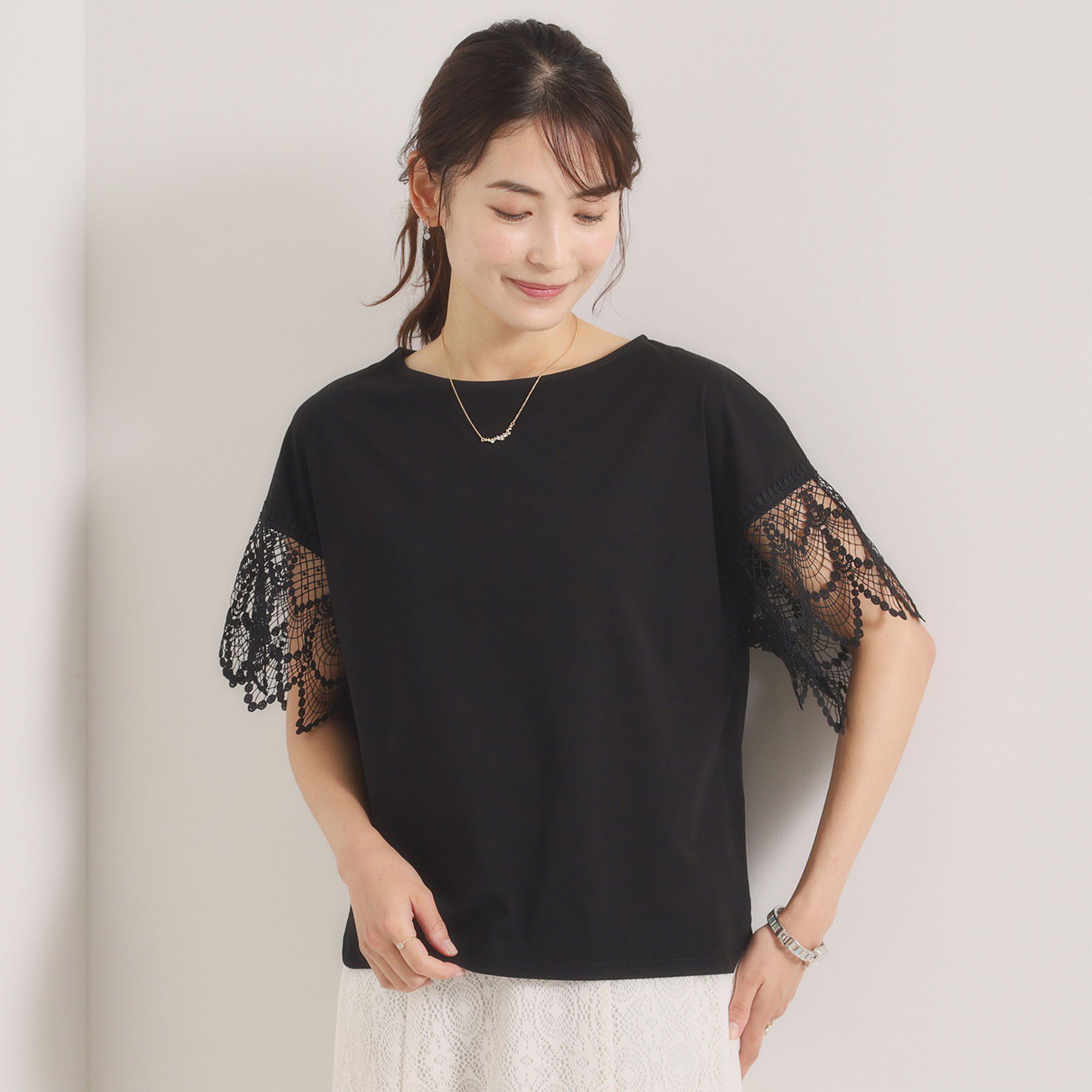 ITS&rsquo;DEMO「【冷感／速乾】袖レースプルオーバー」|Tシャツ・カットソー|