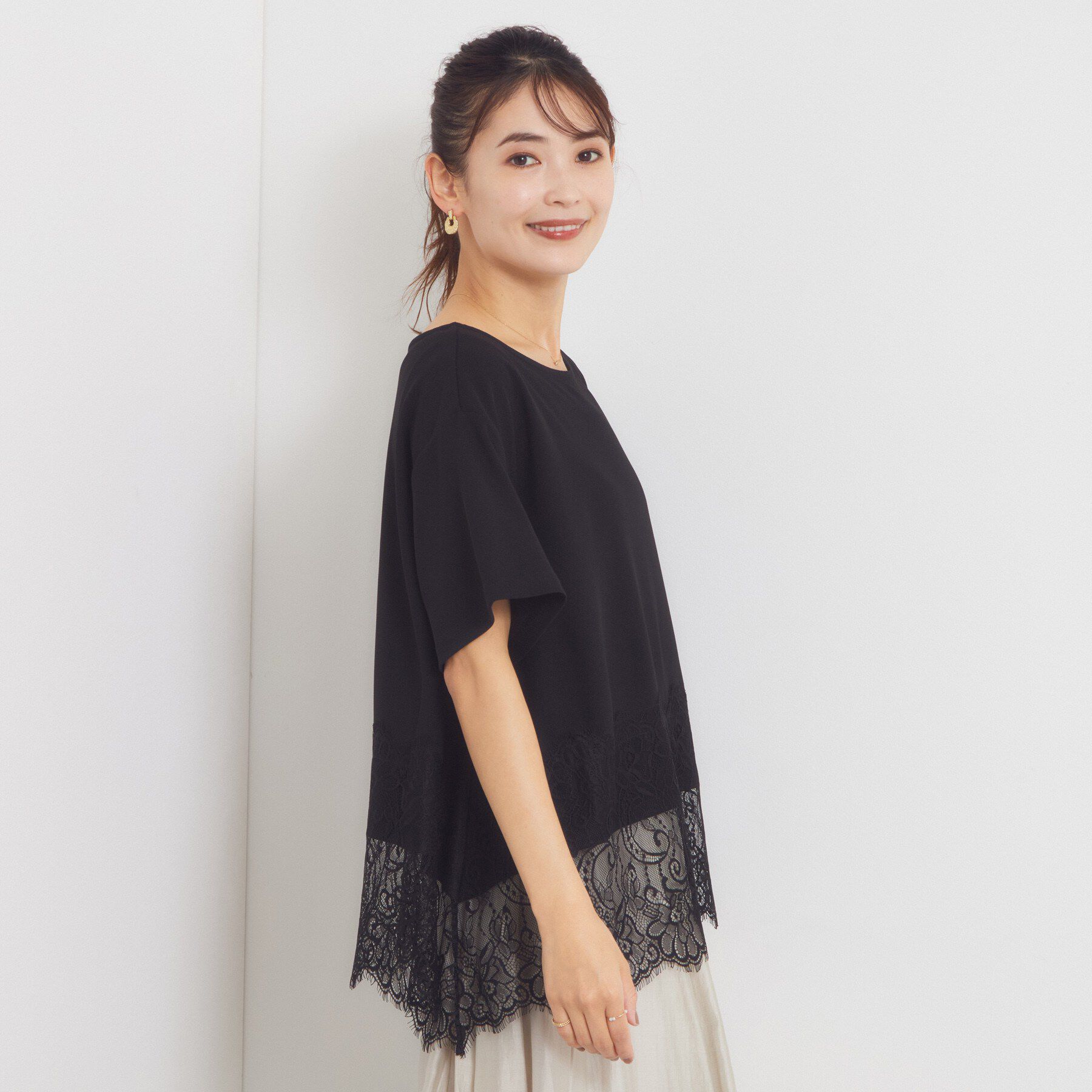 ITS&rsquo;DEMO「裾レーストップス」|Tシャツ・カットソー|