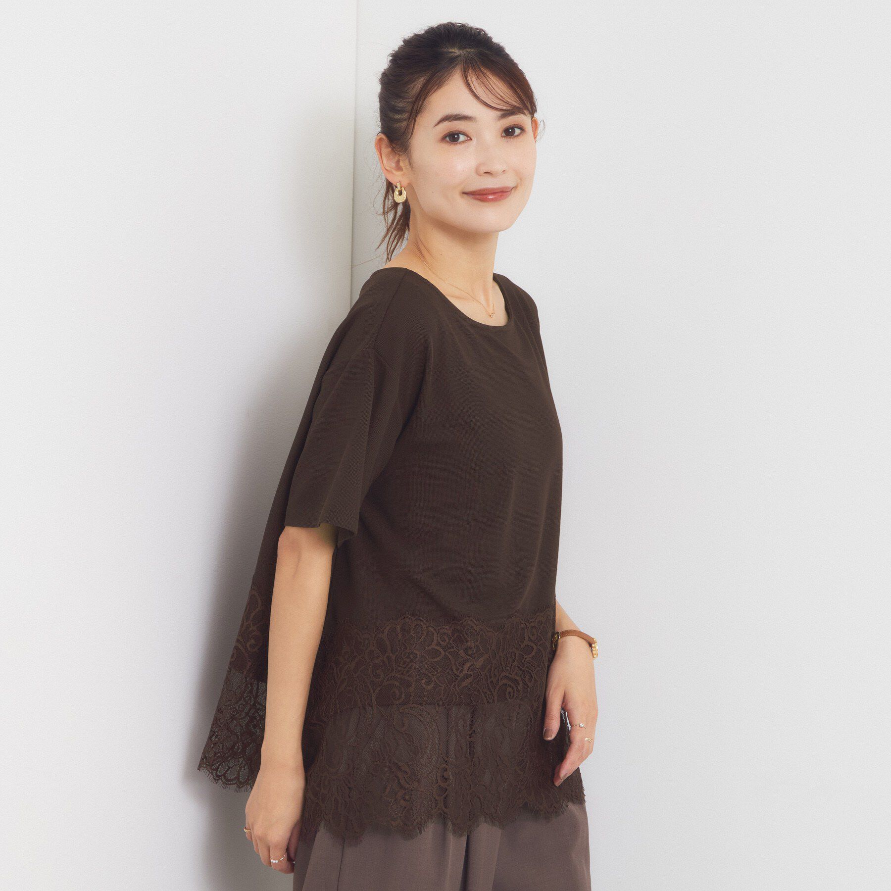 ITS&rsquo;DEMO「裾レーストップス」|Tシャツ・カットソー|