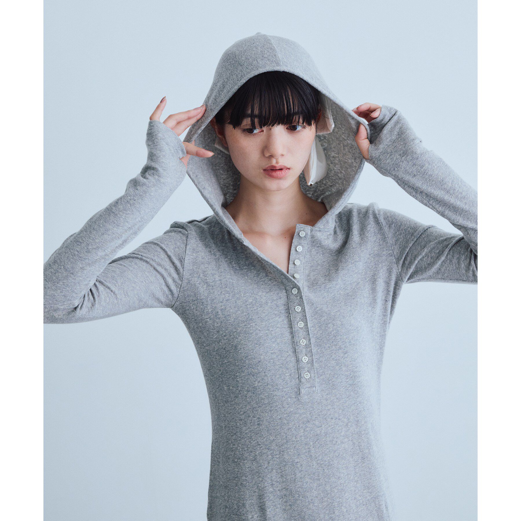 CODE A「UKI UKI＊CODE A｜hooded jersey dress」|ワンピース|