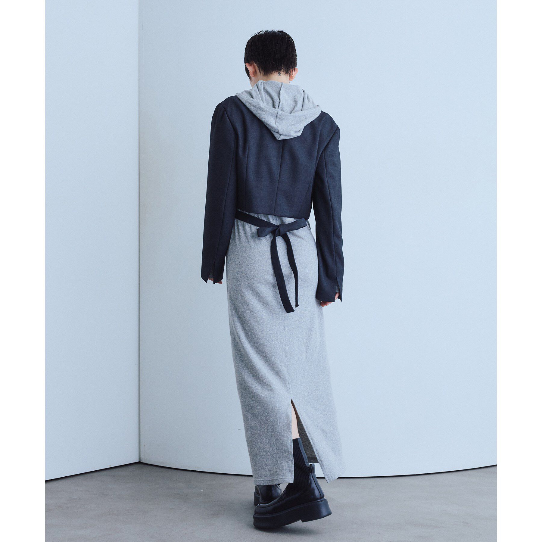 CODE A「UKI UKI＊CODE A｜hooded jersey dress」|ワンピース|