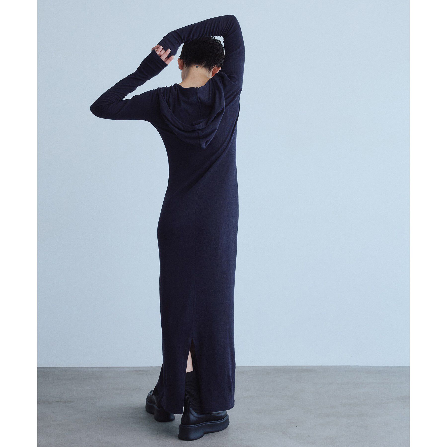 CODE A「UKI UKI＊CODE A｜hooded jersey dress」|ワンピース|