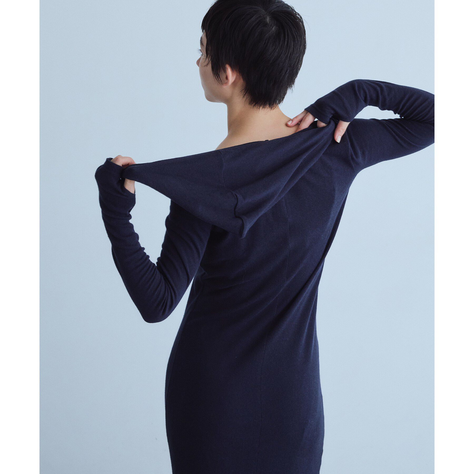 CODE A「UKI UKI＊CODE A｜hooded jersey dress」|ワンピース|