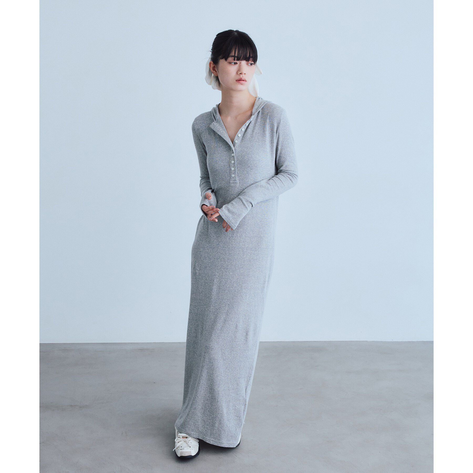 CODE A「UKI UKI＊CODE A｜hooded jersey dress」|ワンピース|