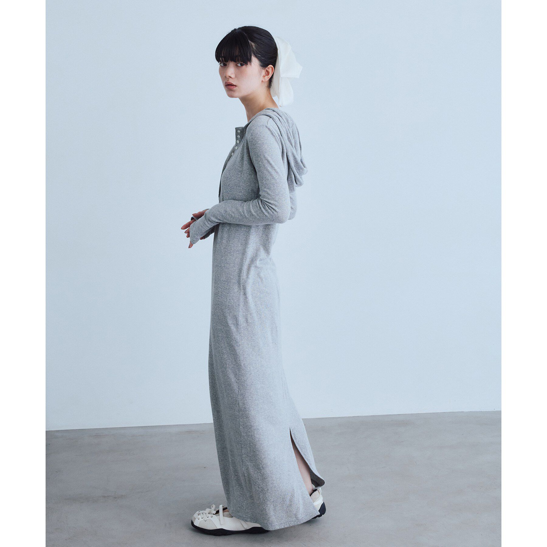 CODE A「UKI UKI＊CODE A｜hooded jersey dress」|ワンピース|