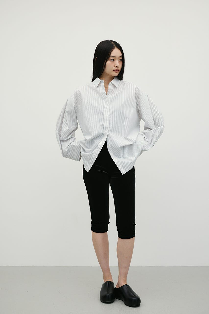 STYLEMIXER「ストライプワイドカフオーバーシャツ」|シャツ・ブラウス|WHT