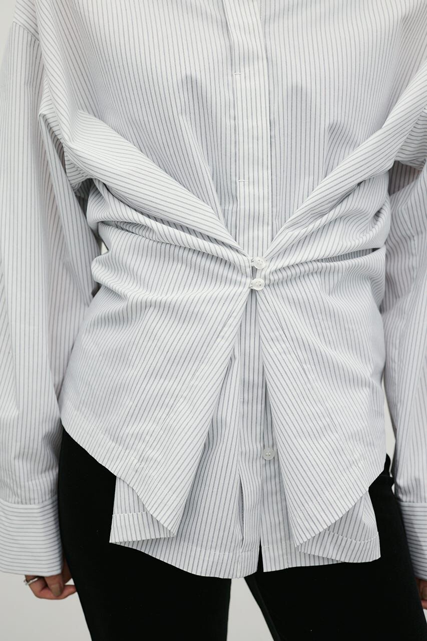 STYLEMIXER「ストライプワイドカフオーバーシャツ」|シャツ・ブラウス|