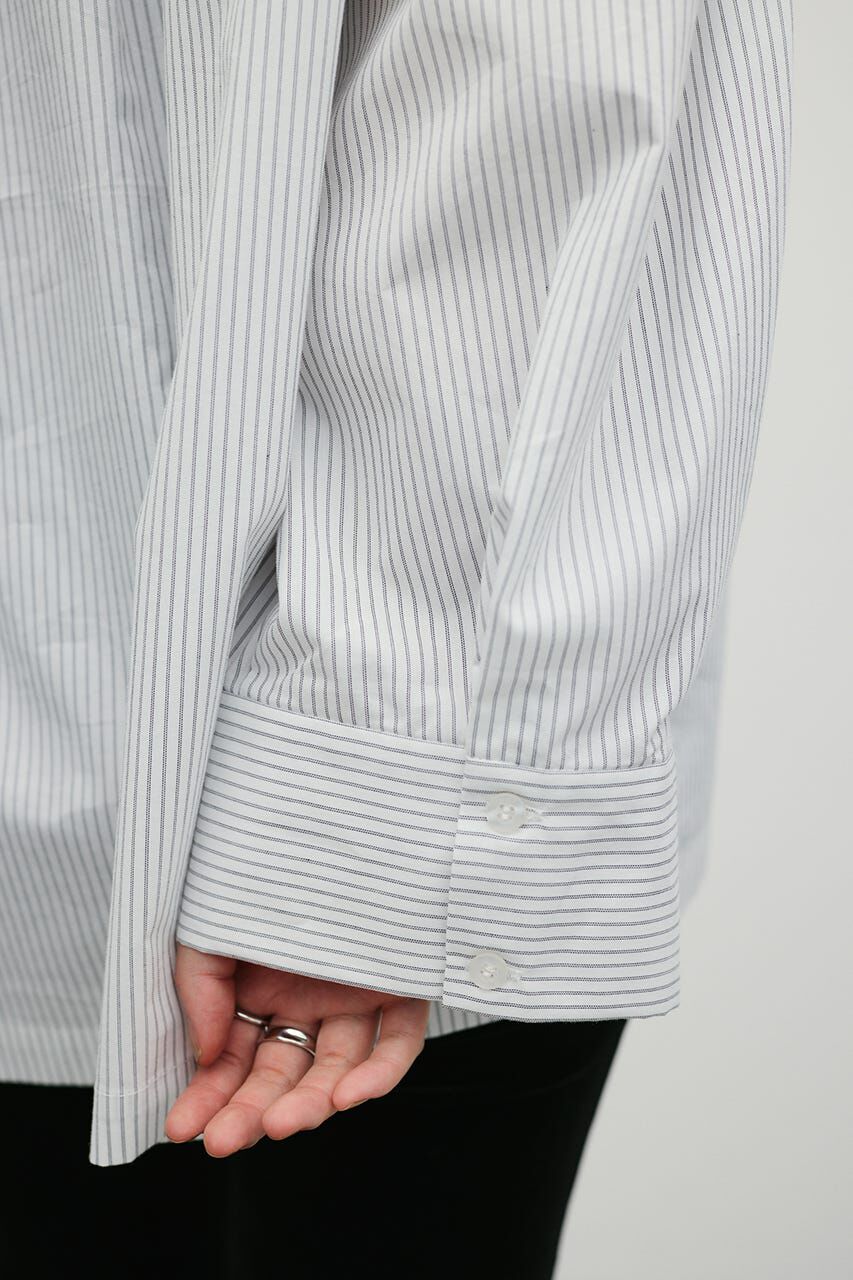 STYLEMIXER「ストライプワイドカフオーバーシャツ」|シャツ・ブラウス|
