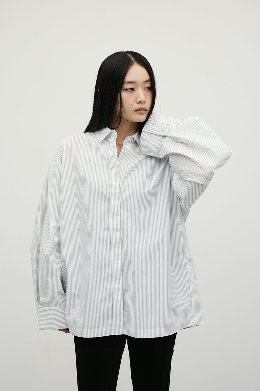 STYLEMIXER「ストライプワイドカフオーバーシャツ」|シャツ・ブラウス|