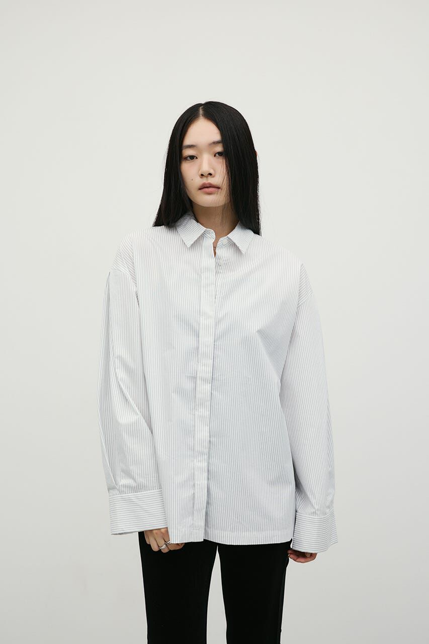 STYLEMIXER「ストライプワイドカフオーバーシャツ」|シャツ・ブラウス|