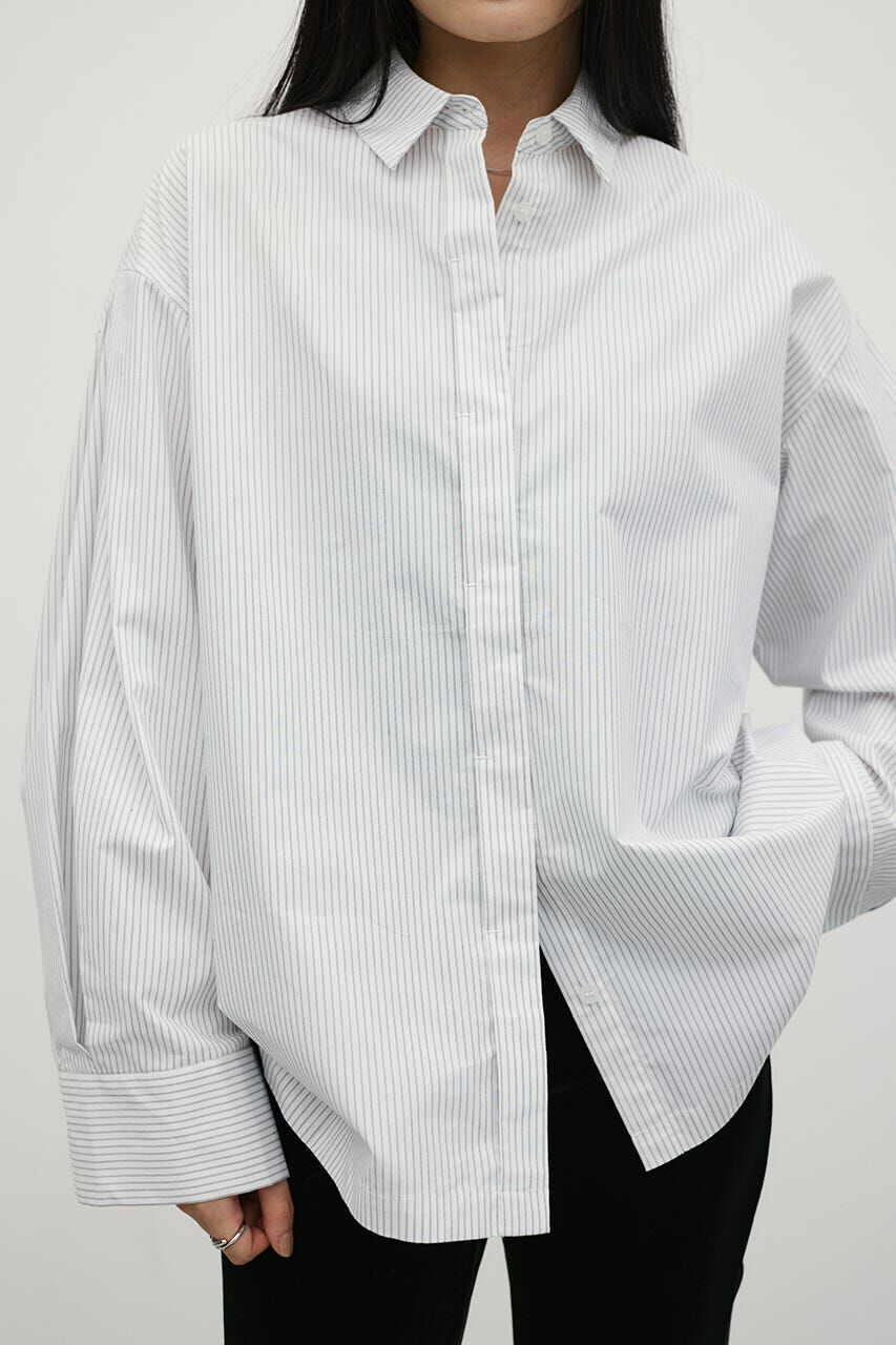 STYLEMIXER「ストライプワイドカフオーバーシャツ」|シャツ・ブラウス|