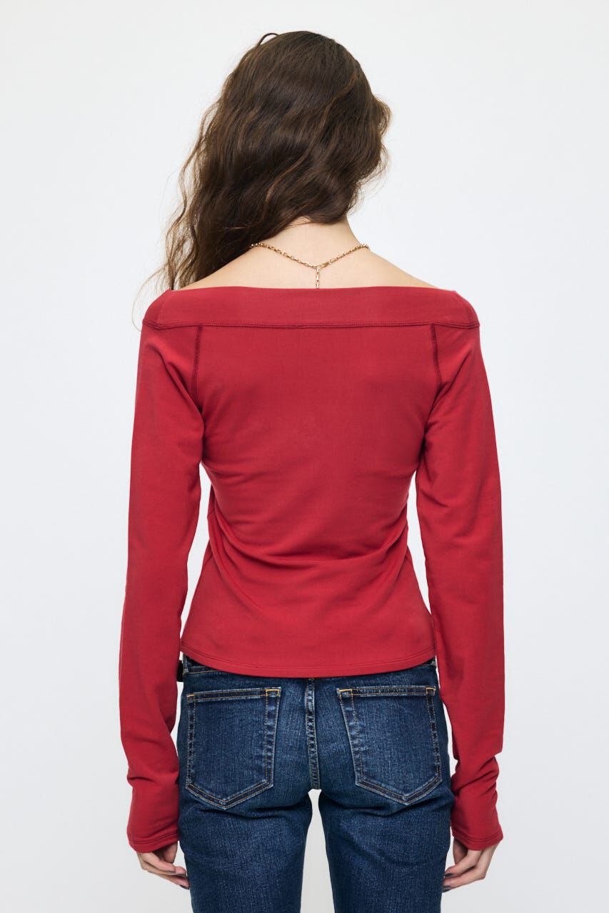 MOUSSY「OFF SHOULDER L/S Tシャツ」|Tシャツ・カットソー|