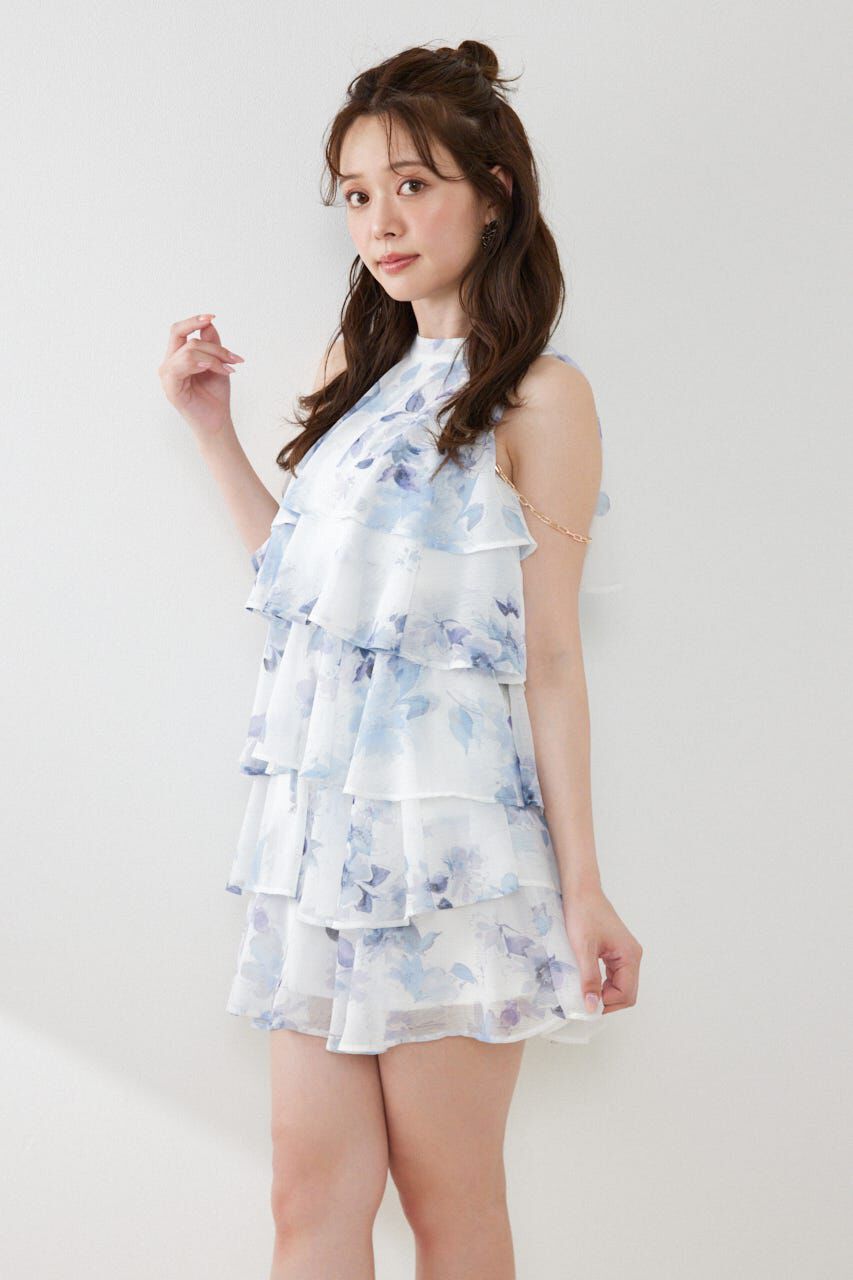 rienda「ティアードシフォンミニワンピース」|ワンピース|