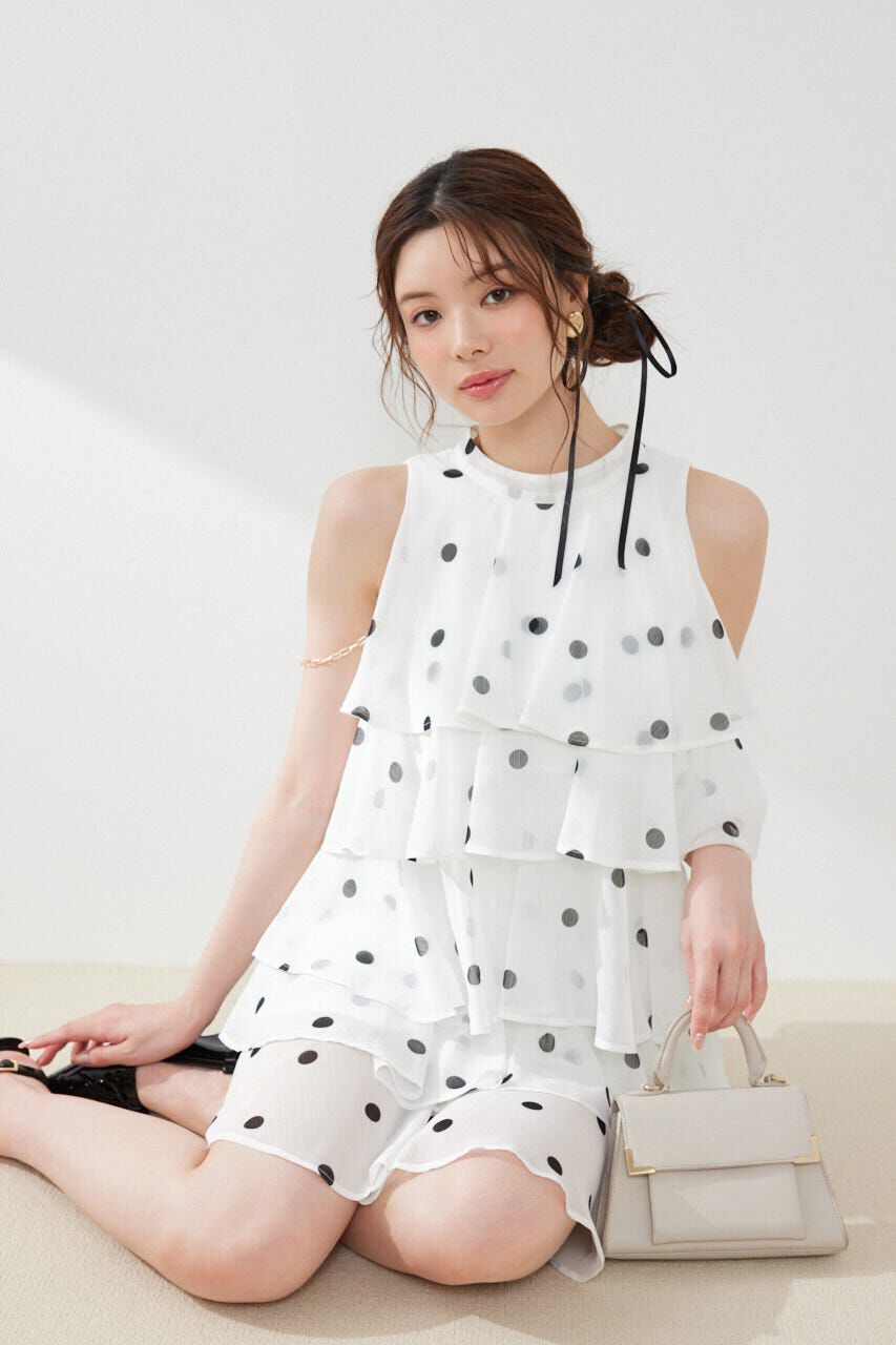 rienda「ティアードシフォンミニワンピース」|ワンピース|