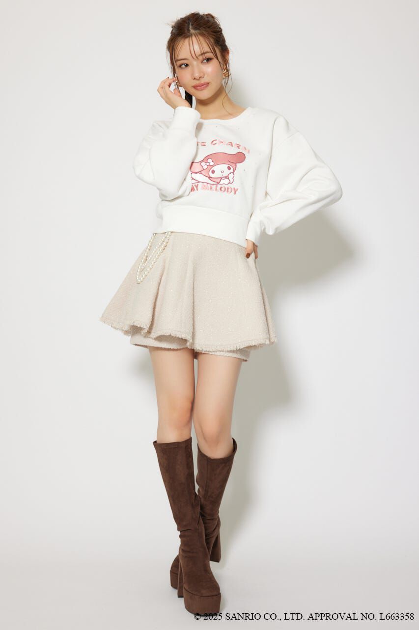 rienda「マイメロ&クロミコラボスウェットトップス」|Tシャツ・カットソー|
