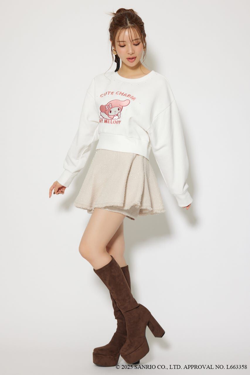 rienda「マイメロ&クロミコラボスウェットトップス」|Tシャツ・カットソー|