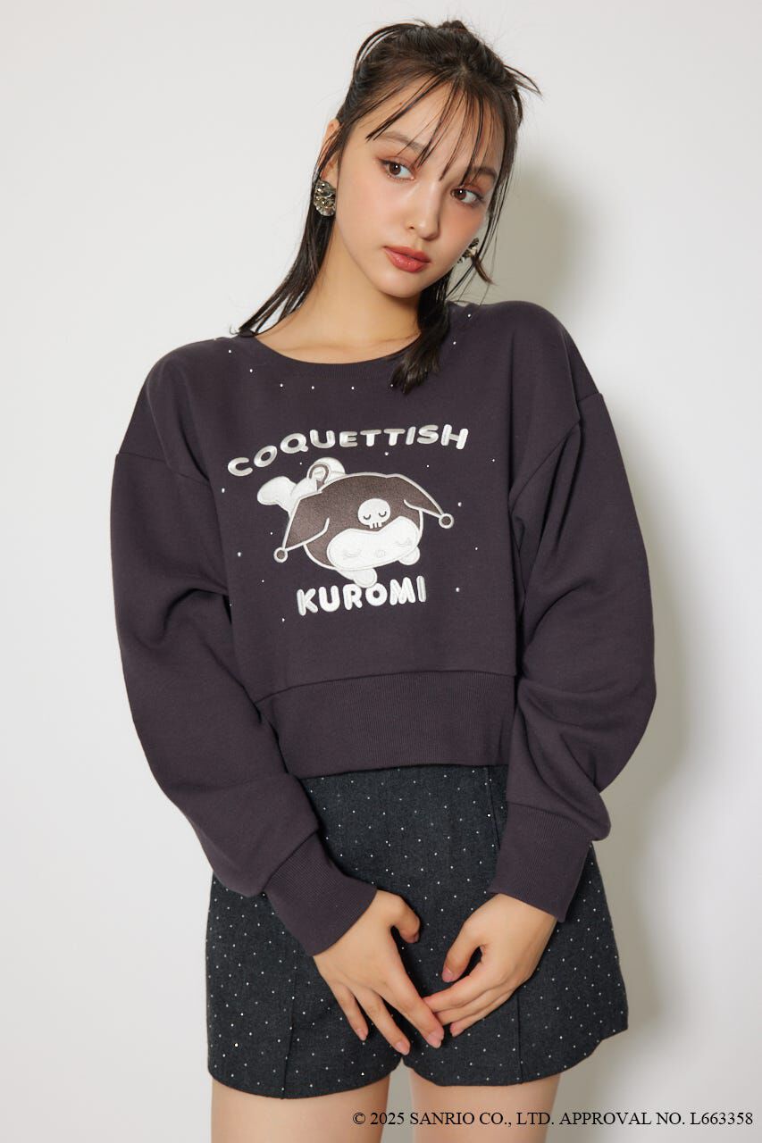 rienda「マイメロ&クロミコラボスウェットトップス」|Tシャツ・カットソー|BLK