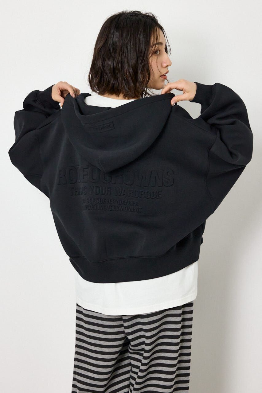 RODEO CROWNS「エンボス W-ZIP ショート パーカー」|パーカー|
