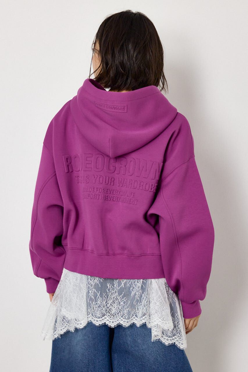 RODEO CROWNS「エンボス W-ZIP ショート パーカー」|パーカー|