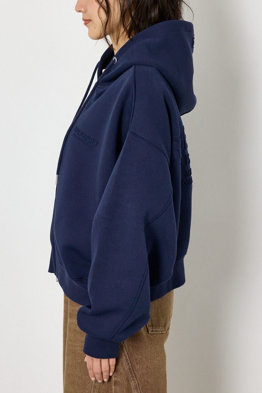 RODEO CROWNS「エンボス W-ZIP ショート パーカー」|パーカー|