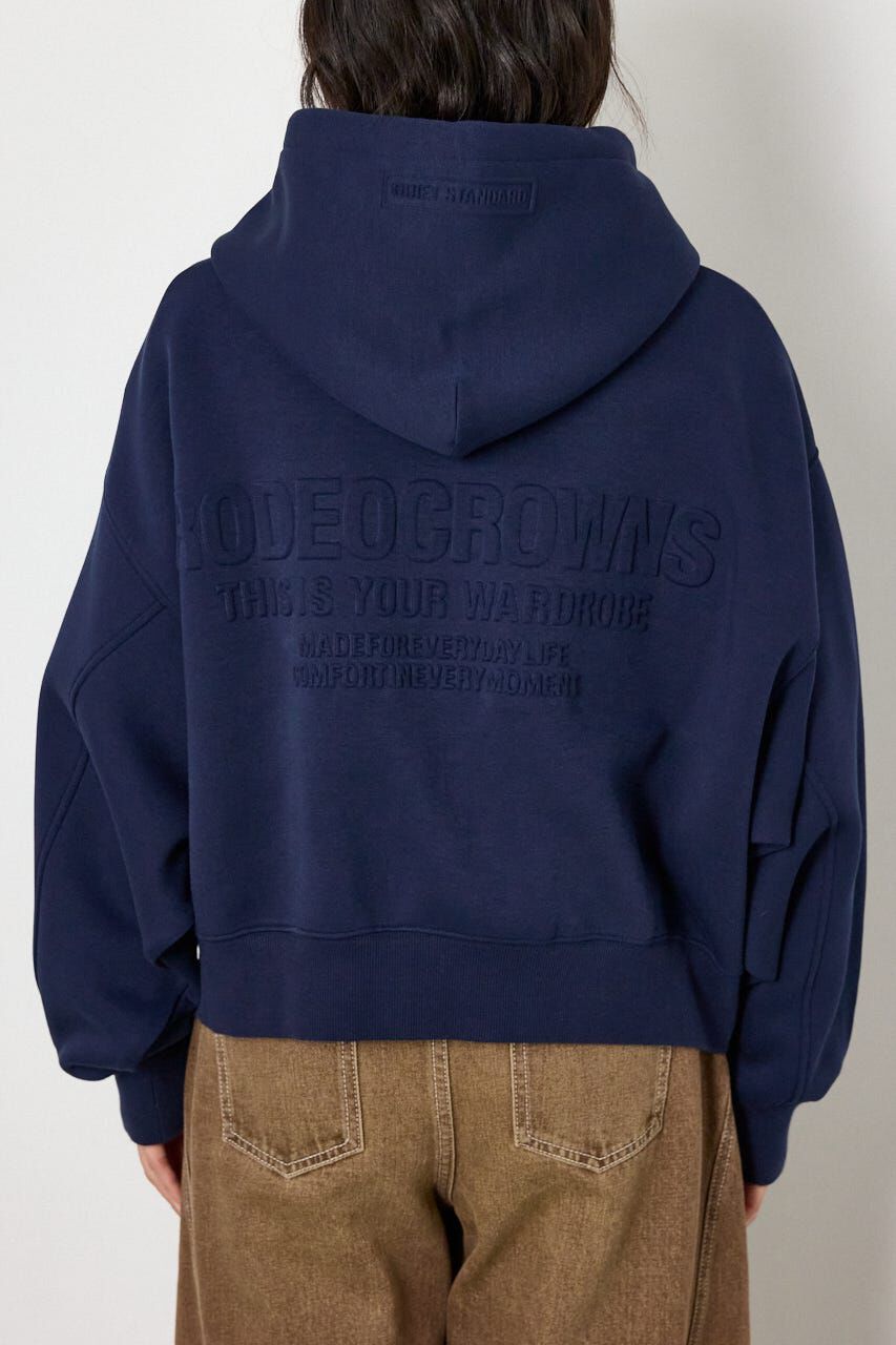RODEO CROWNS「エンボス W-ZIP ショート パーカー」|パーカー|