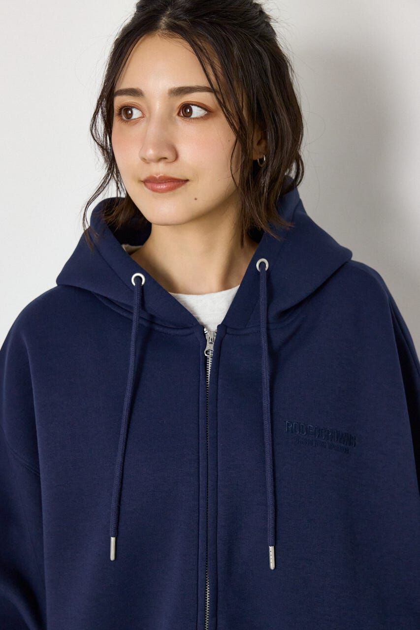 RODEO CROWNS「エンボス W-ZIP ショート パーカー」|パーカー|