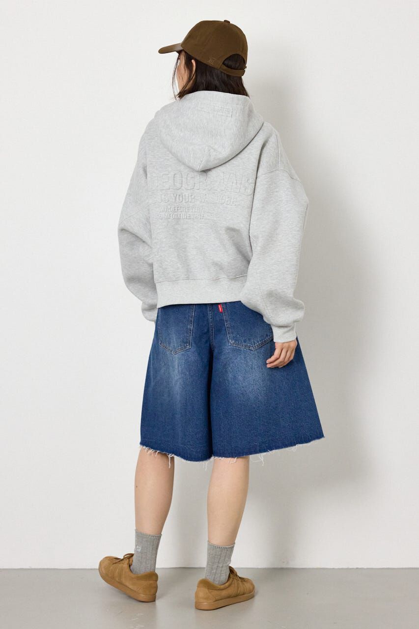 RODEO CROWNS「エンボス W-ZIP ショート パーカー」|パーカー|