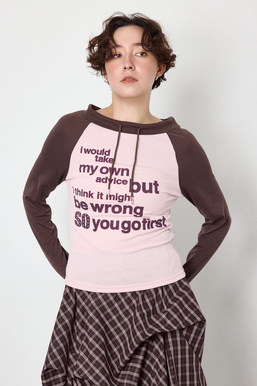 RODEO CROWNS「ワンショルラグランメッセージロングTシャツ」|Tシャツ・カットソー|BRN