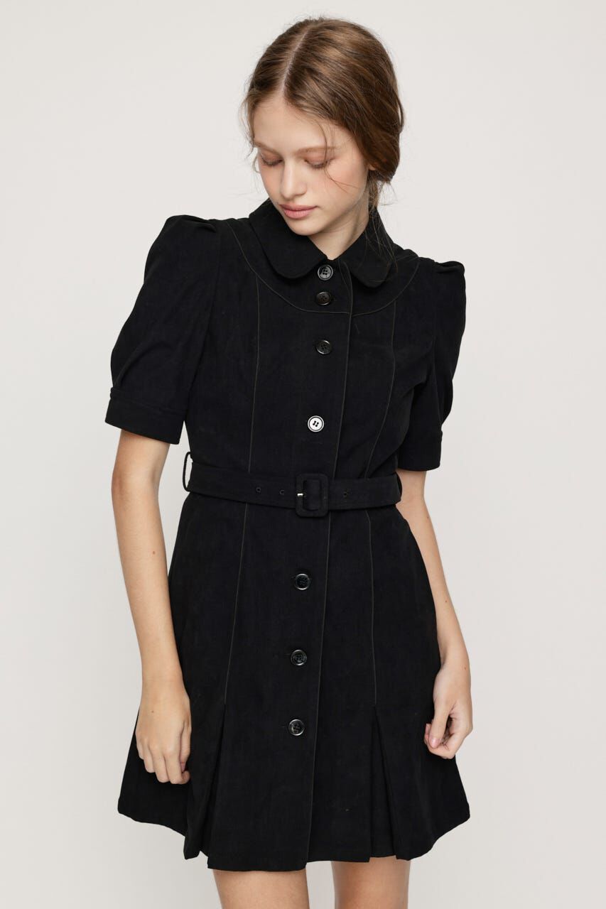 SLY「COLLAR BUTTON ショートワンピース」|ワンピース|BLK