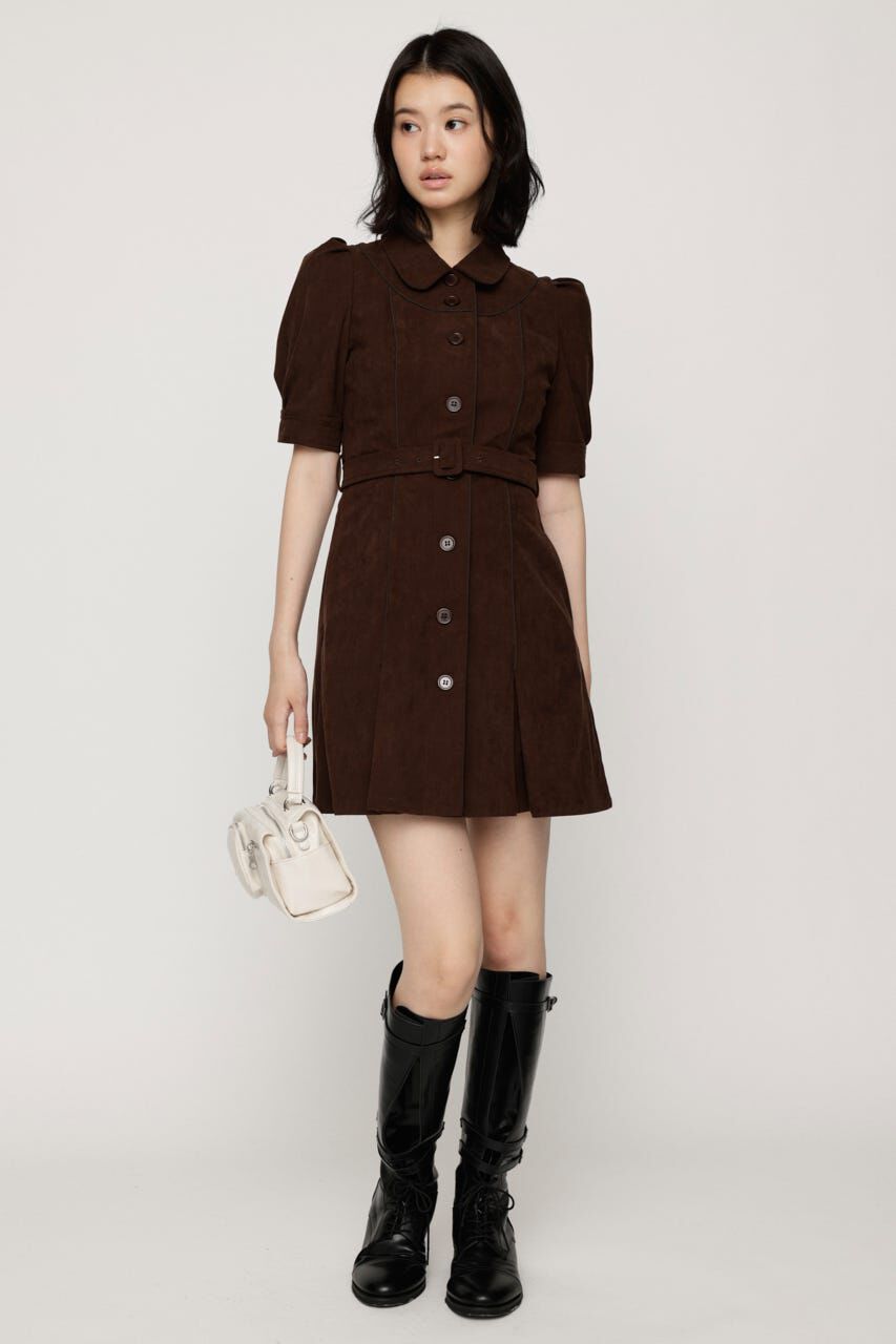 SLY「COLLAR BUTTON ショートワンピース」|ワンピース|