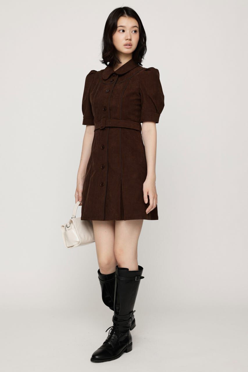 SLY「COLLAR BUTTON ショートワンピース」|ワンピース|