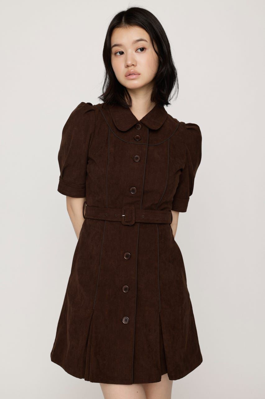 SLY「COLLAR BUTTON ショートワンピース」|ワンピース|