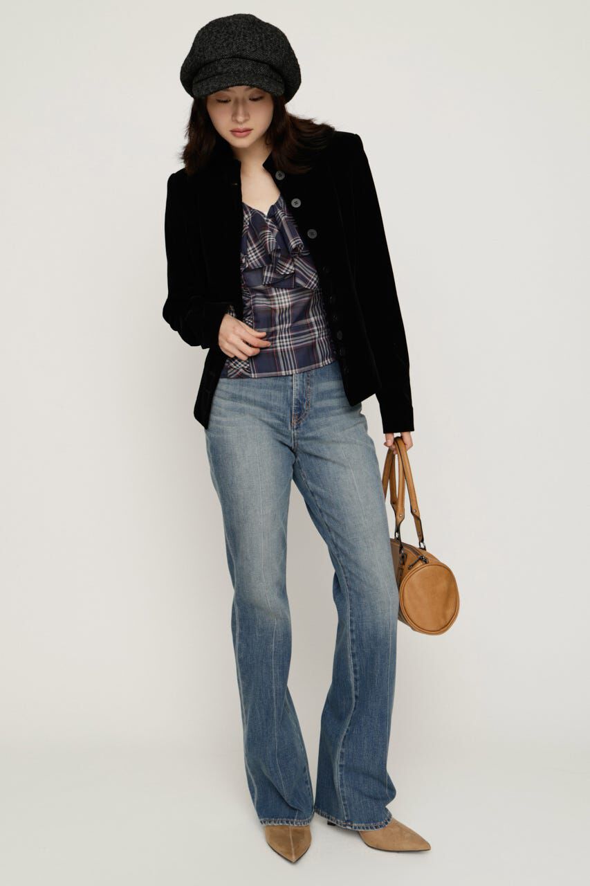 SLY「C／P FLAP DESIGN FLARE パンツ」|デニム|