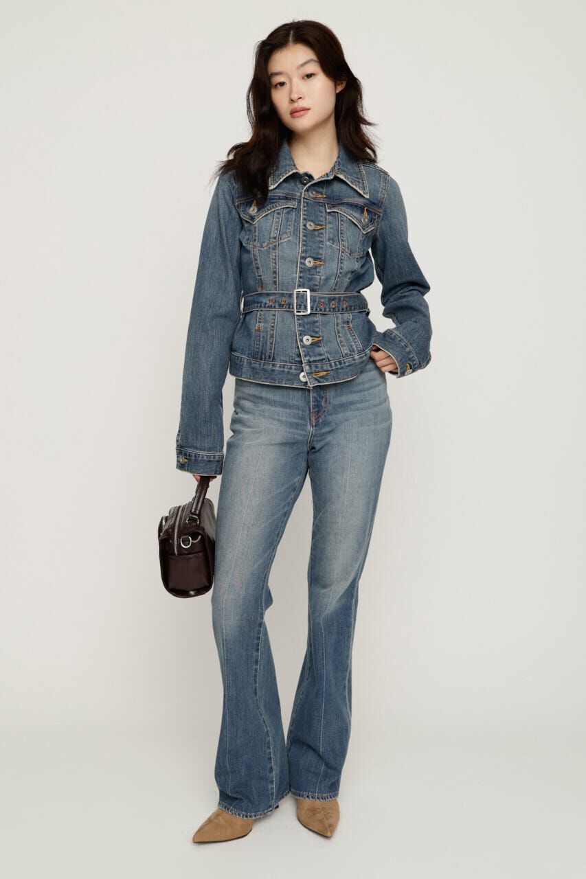 SLY「C／P FLAP DESIGN FLARE パンツ」|デニム|
