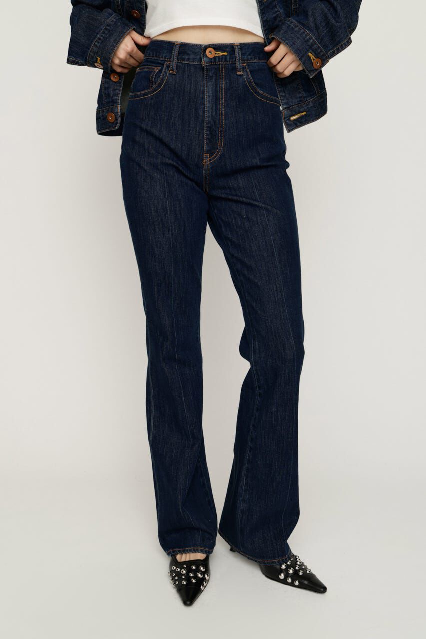 SLY「C／P FLAP DESIGN FLARE パンツ」|デニム|D/BLU3
