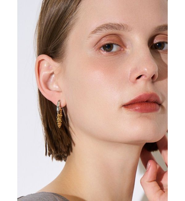 ELENDEEK「METAL BEADS HOOP PIERCE」|ピアス|