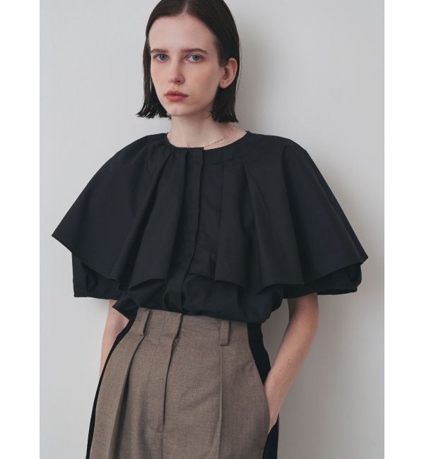 ELENDEEK「ASYME FRILL TUNIC BL」|シャツ・ブラウス|