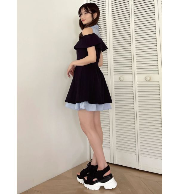 dazzlin「シャツレイヤードカットワンピース」|ワンピース|