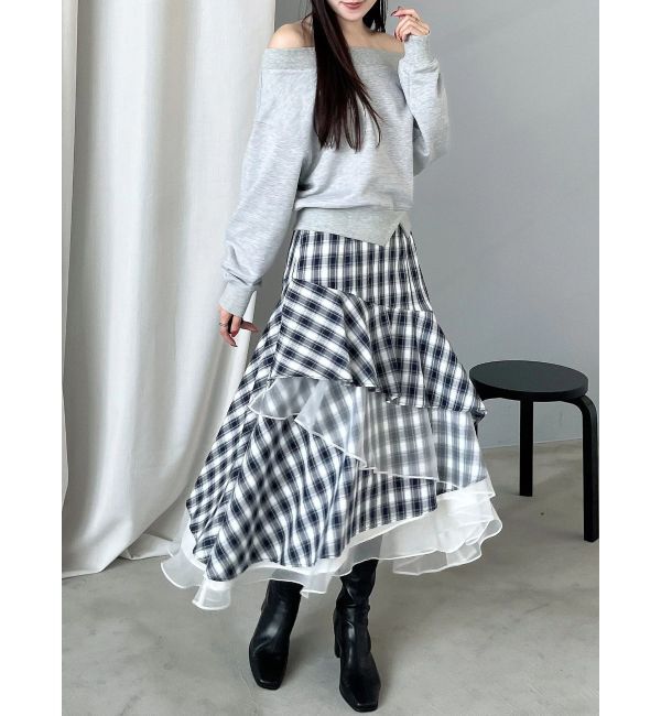 MERCURYDUO「裏毛オフショルトップス」|Tシャツ・カットソー|