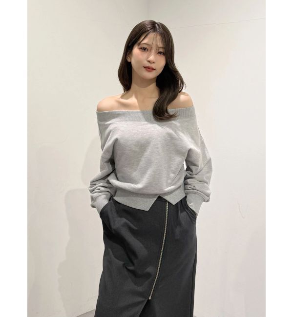 MERCURYDUO「裏毛オフショルトップス」|Tシャツ・カットソー|