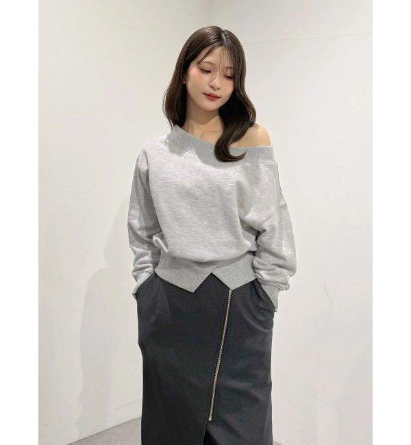 MERCURYDUO「裏毛オフショルトップス」|Tシャツ・カットソー|