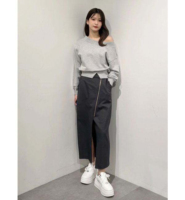 MERCURYDUO「裏毛オフショルトップス」|Tシャツ・カットソー|