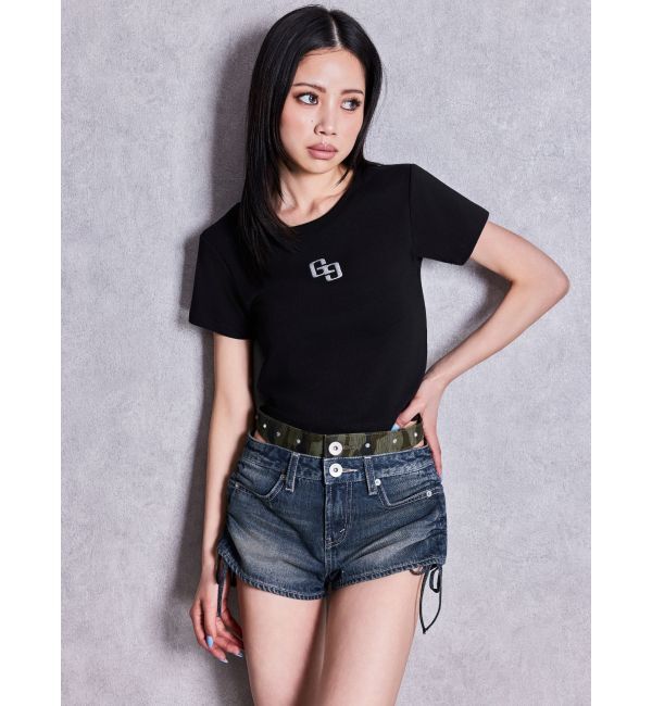 GYDA「GLITTER GG Tシャツ」|Tシャツ・カットソー|