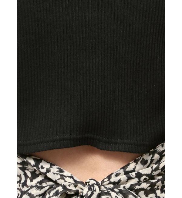 GYDA「レオパードBACKリボンテレコロンT」|Tシャツ・カットソー|