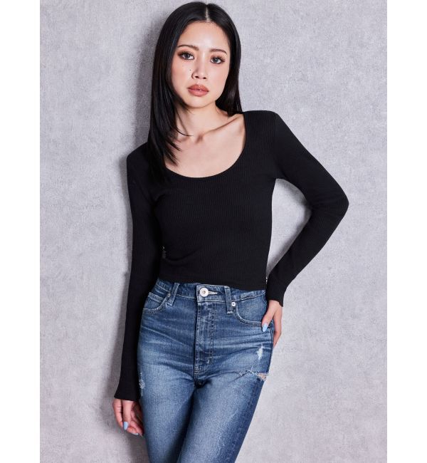 GYDA「レオパードBACKリボンテレコロンT」|Tシャツ・カットソー|