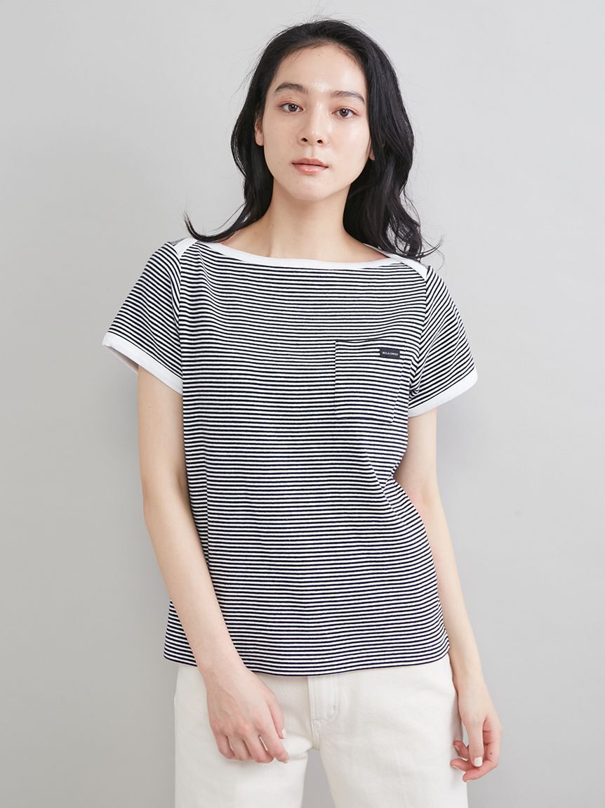 Mila Owen「ボートネックコンパクトＴシャツ」|Tシャツ・カットソー|BLK