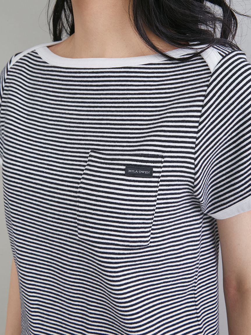 Mila Owen「ボートネックコンパクトＴシャツ」|Tシャツ・カットソー|